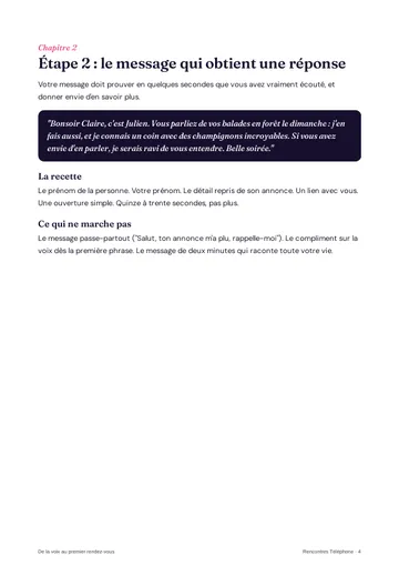 Page : le message qui obtient une réponse